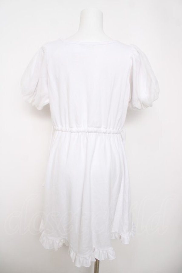 画像2: axes femme POETIQUE / シアーパフ袖カットミニワンピ M 白 Y-26-03-22-043-AX-OP-SZ-ZY (2)