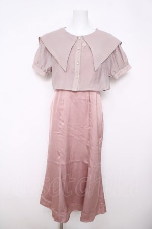 画像: axes femme POETIQUE / シアーブラウスセットワンピース M ピンク Y-26-03-22-049-AX-OP-SZ-ZY