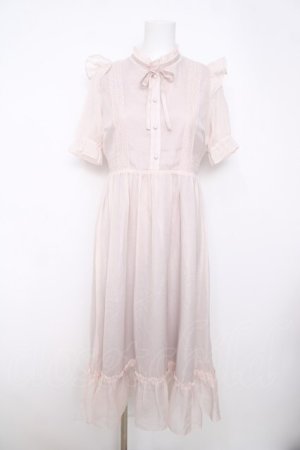 画像: evelyn / 肩フリルリボンシアーロングワンピース F ベージュ Y-26-03-22-050-LO-OP-SZ-ZY