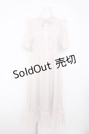 画像: evelyn / 肩フリルリボンシアーロングワンピース F ベージュ Y-26-03-22-050-LO-OP-SZ-ZY