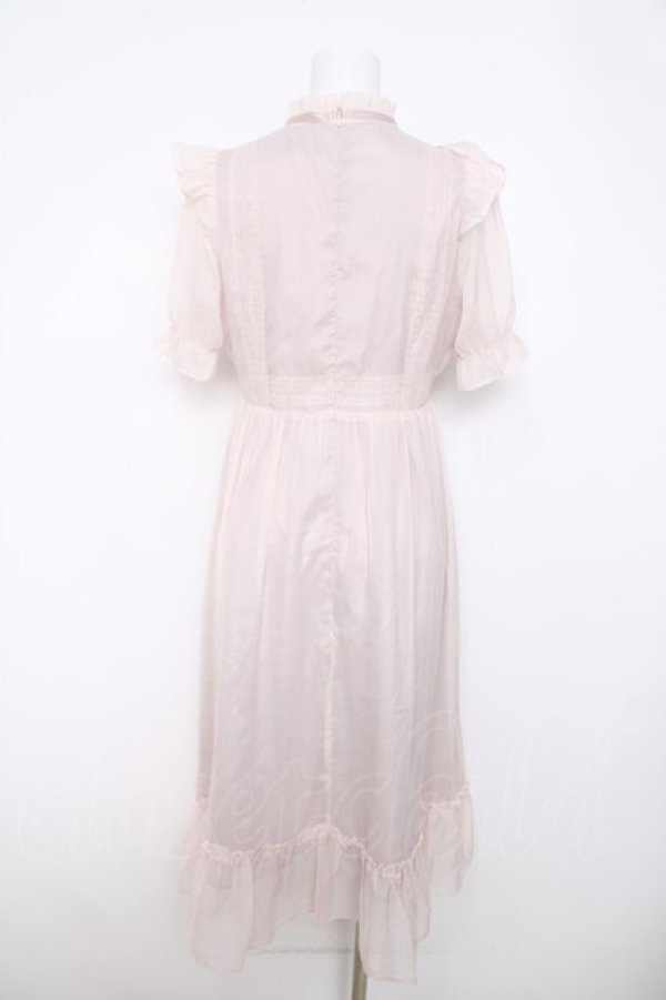 画像2: evelyn / 肩フリルリボンシアーロングワンピース F ベージュ Y-26-03-22-050-LO-OP-SZ-ZY (2)