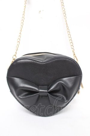 画像: ｍ petit by misako / ハートポシェット  中黒 Y-26-03-22-005-LO-BG-SZ-ZY