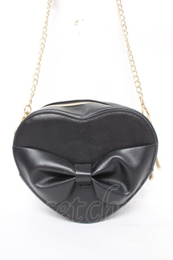 画像1: ｍ petit by misako / ハートポシェット  中黒 Y-26-03-22-005-LO-BG-SZ-ZY (1)