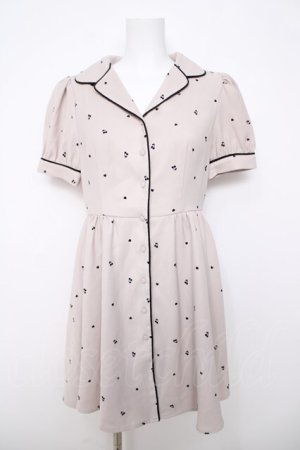 画像: evelyn / オリジナルハートチェリーワンピース  オフベージュ Y-26-03-22-051-LO-OP-SZ-ZY