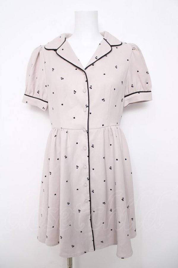 画像1: evelyn / オリジナルハートチェリーワンピース  オフベージュ Y-26-03-22-051-LO-OP-SZ-ZY (1)