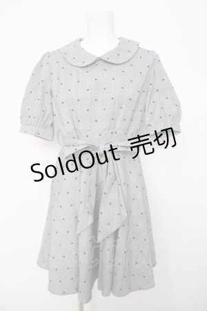 画像: evelyn / グレンチェックハートドットワンピース  グレー Y-26-03-22-052-LO-OP-SZ-ZY