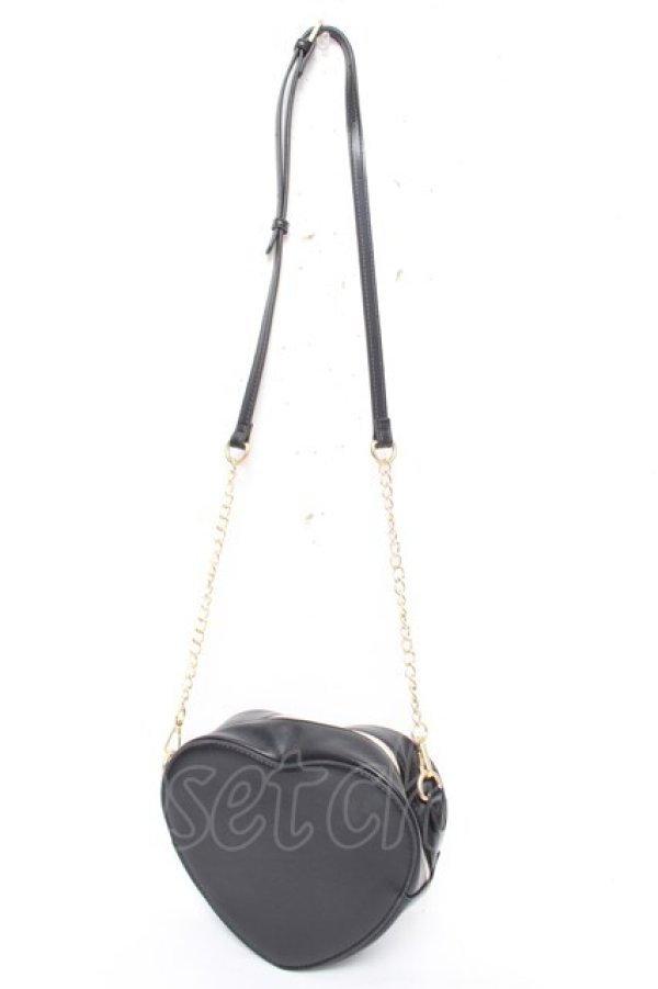 画像2: ｍ petit by misako / ハートポシェット  中黒 Y-26-03-22-005-LO-BG-SZ-ZY (2)