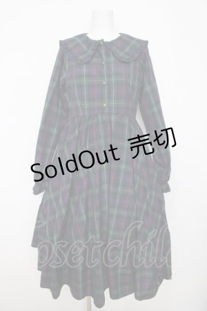 画像: m petit by misako / TT*AOKチェックワンピース M 濃緑 Y-26-03-22-067-LO-OP-SZ-ZY