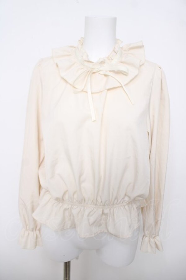 画像1: m petit by misako / フリルペプラムブラウス M 淡薄橙 Y-26-03-22-068-LO-BL-SZ-ZY (1)