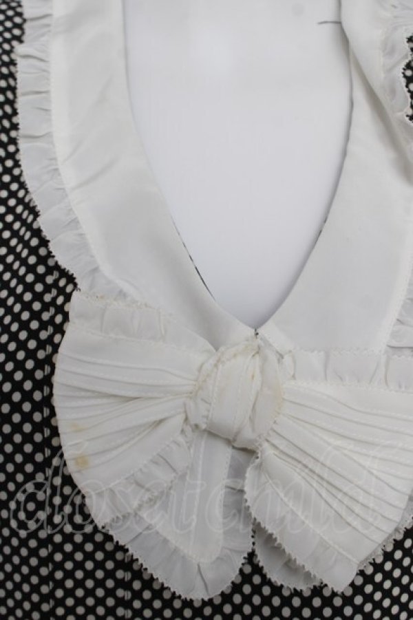 画像3: INGEBORG / リボン付きドットワンピース F 黒 Y-26-03-22-069-LO-OP-SZ-ZY (3)