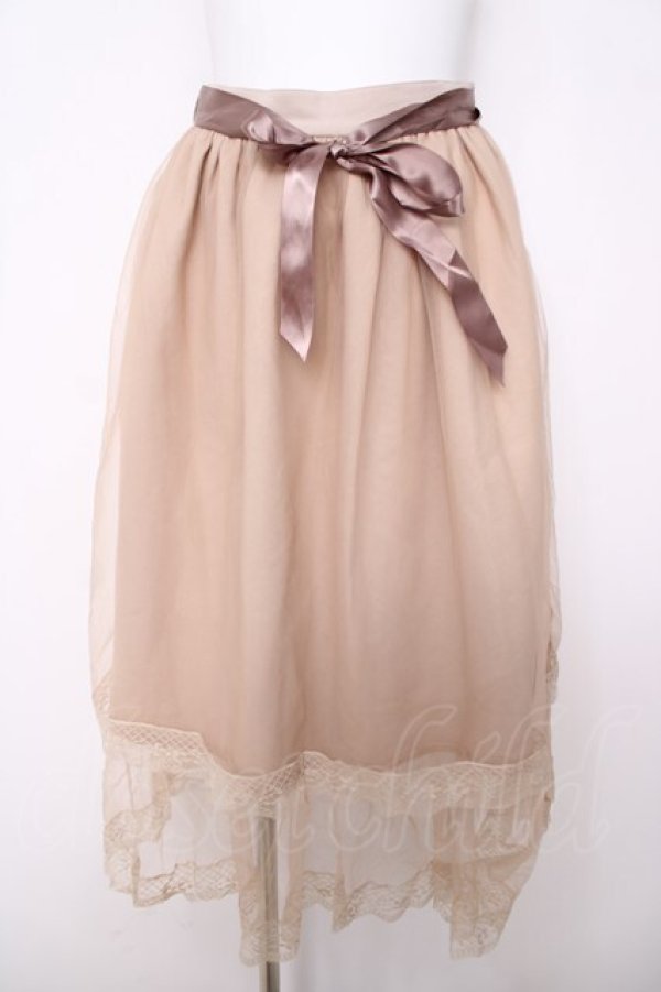 画像1: evelyn / ダブルチュールスカート  ベージュ Y-26-03-22-073-LO-SK-SZ-ZY (1)