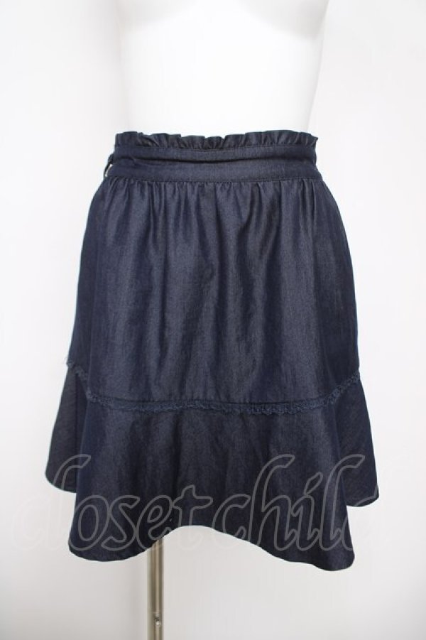 画像1: axes femme / 切替フレアスカパン M インディゴ Y-26-03-22-074-AX-PA-SZ-ZY (1)