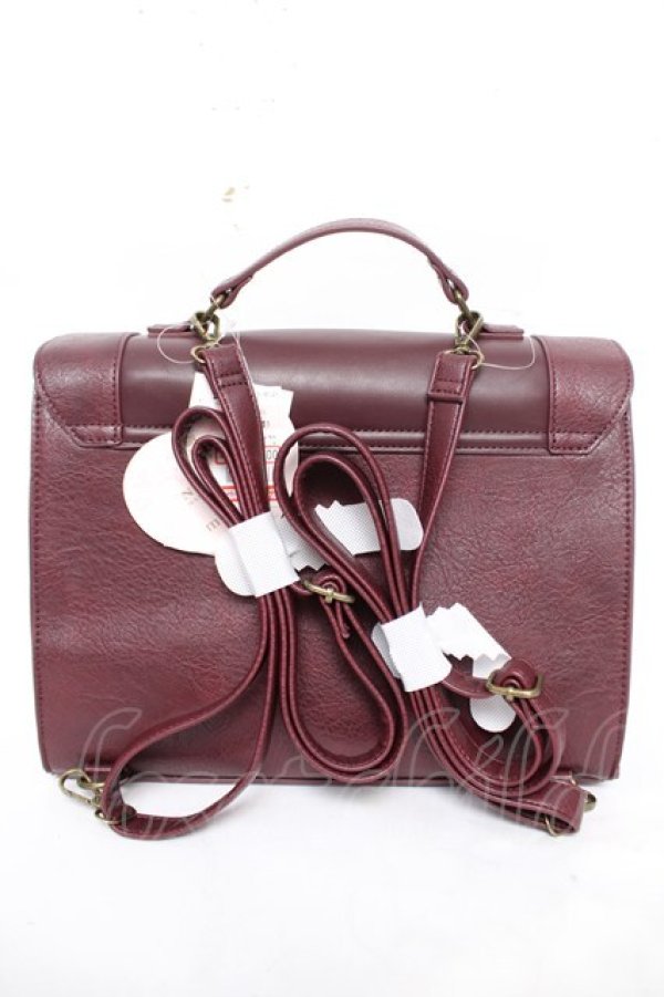 画像2: m petit by misako / AM*フラップ3WAYリュック  濃赤 Y-26-03-22-011-LO-BG-SZ-ZY (2)