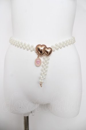 画像: m petit by misako / サンリオキャラクターズコラボマイメロディパールベルト  白 Y-26-03-22-019-LO-ZA-SZ-ZY