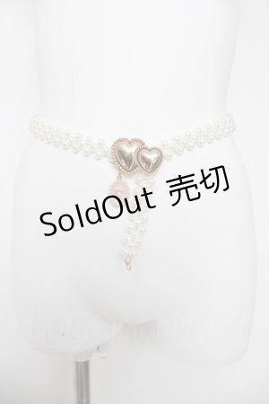 画像: m petit by misako / サンリオキャラクターズコラボマイメロディパールベルト  白 Y-26-03-22-019-LO-ZA-SZ-ZT0330Y