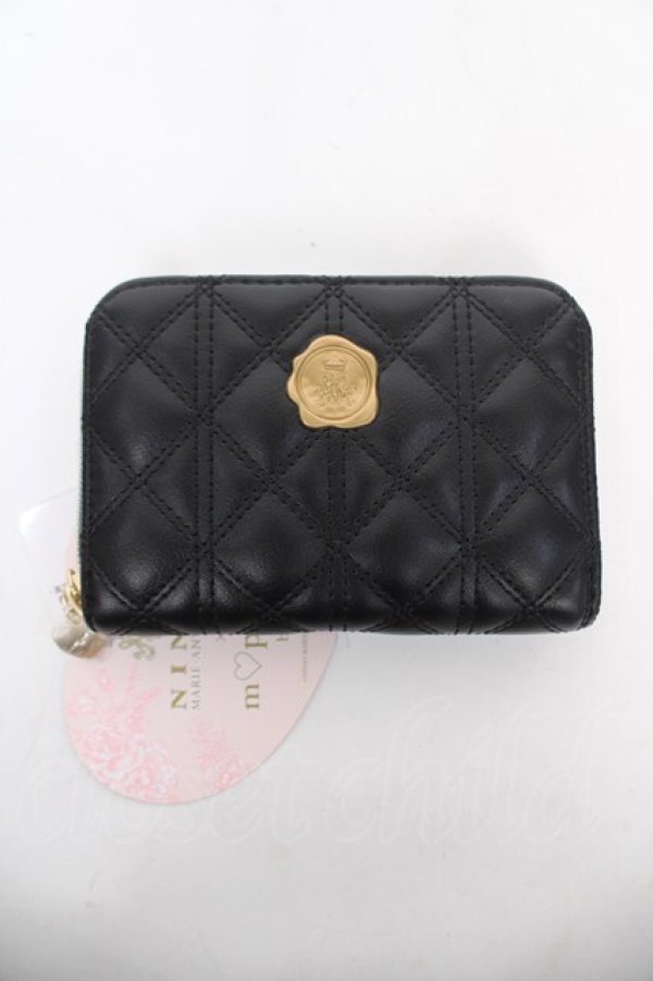 画像1: ｍ petit by misako / 青木美沙子×NINA’Sコインケース  中黒 Y-26-03-22-003-LO-ZA-SZ-ZY (1)