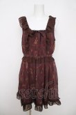 画像1: axes femme / アンティーク柄ワンピース M ワイン Y-26-03-22-023-AX-OP-SZ-ZY (1)