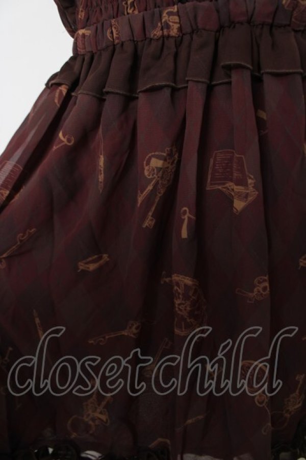 画像3: axes femme / アンティーク柄ワンピース M ワイン Y-26-03-22-023-AX-OP-SZ-ZY (3)