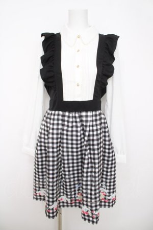 画像: axes femme POETIQUE / シナモロールチェリーワンピース  黒 Y-26-03-22-026-AX-SK-SZ-ZY