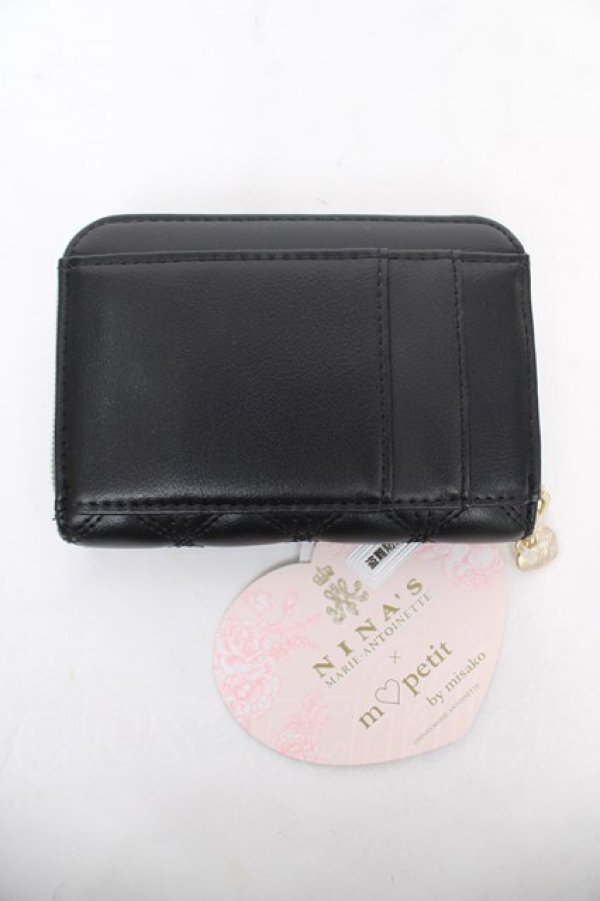 画像2: ｍ petit by misako / 青木美沙子×NINA’Sコインケース  中黒 Y-26-03-22-003-LO-ZA-SZ-ZY (2)
