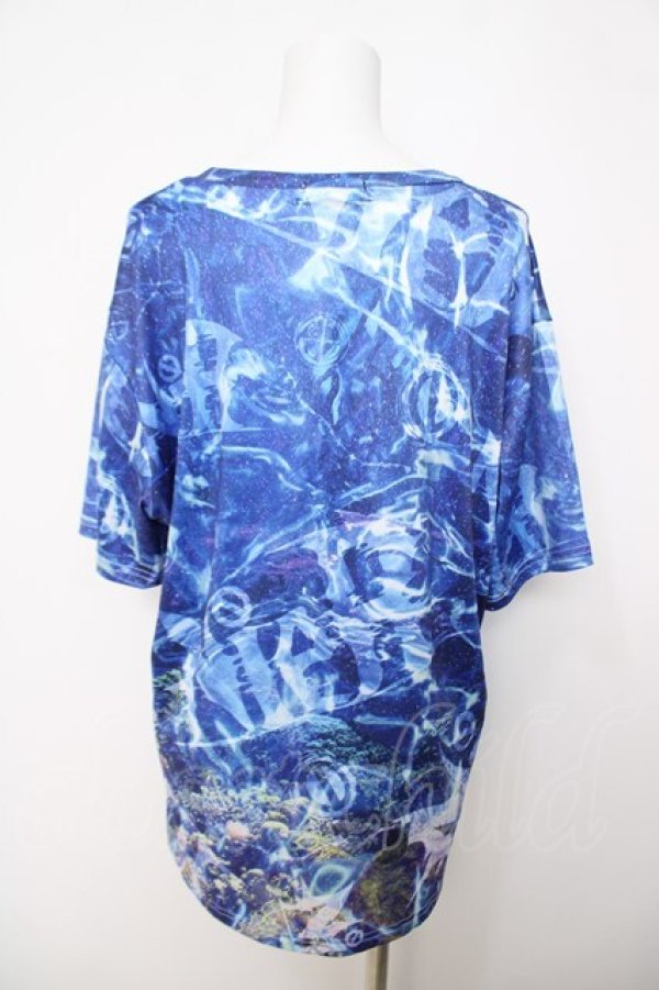 画像2: NieR Clothing / 転写柄Tシャツ  青 Y-26-03-22-027-PU-TO-SZ-ZY (2)