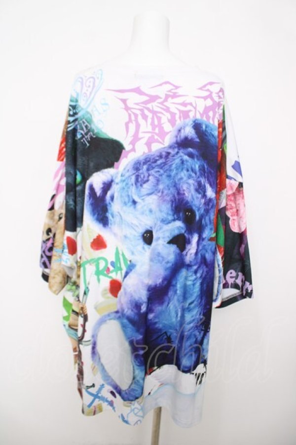 画像2: TRAVAS TOKYO / Chaotic art Super BIG　Tシャツ  白 Y-26-03-22-029-PU-TO-SZ-ZY (2)