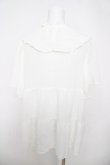 画像2: axes femme / 刺繍襟ティアードチュニック  白 Y-26-03-22-040-AX-BL-SZ-ZY (2)