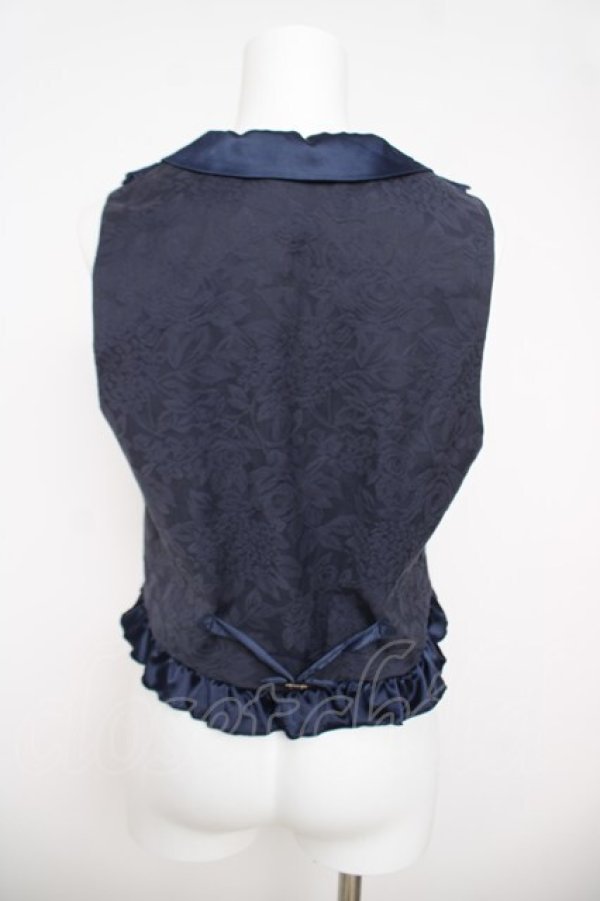 画像2: axes femme / ジャガードベスト  紺 Y-26-03-24-043-AX-TO-SZ-ZY (2)