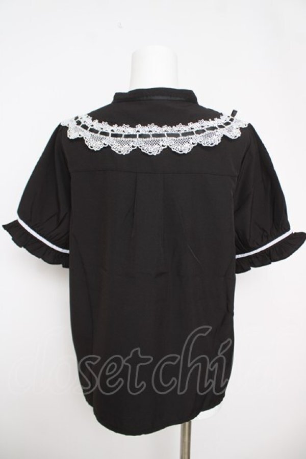 画像2: axes femme / カットワークブラウス  黒 Y-26-03-24-045-AX-BL-SZ-ZY (2)