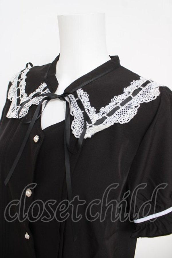 画像3: axes femme / カットワークブラウス  黒 Y-26-03-24-045-AX-BL-SZ-ZY (3)