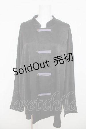 画像: AXES-X / チャイナドルマンシャツ  黒 Y-26-03-24-046-LO-BL-SZ-ZY