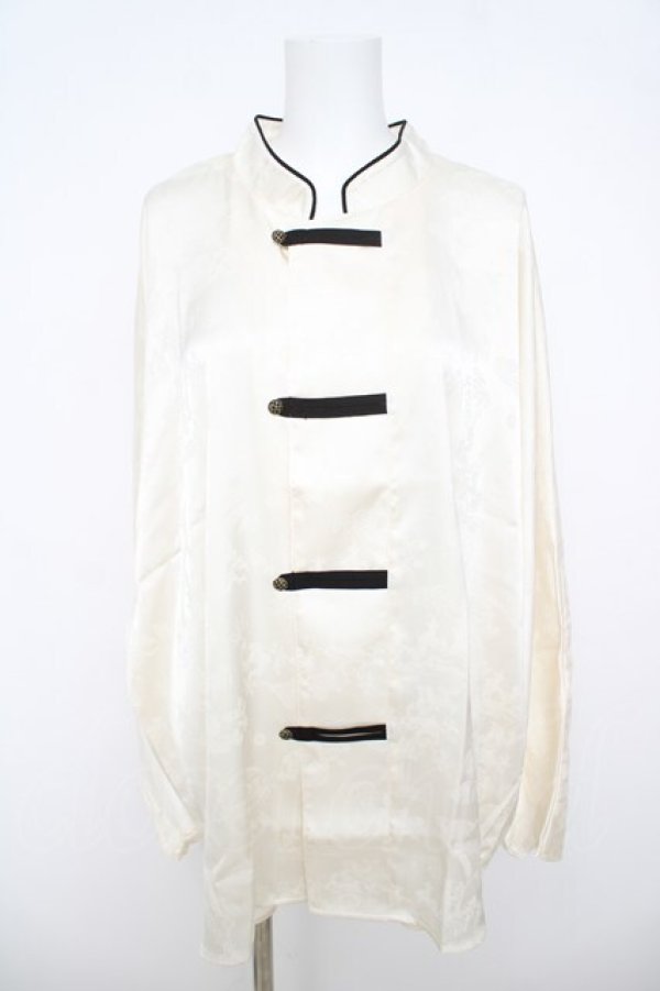 画像1: AXES-X / チャイナドルマンシャツ  生成り Y-26-03-24-047-LO-BL-SZ-ZY (1)