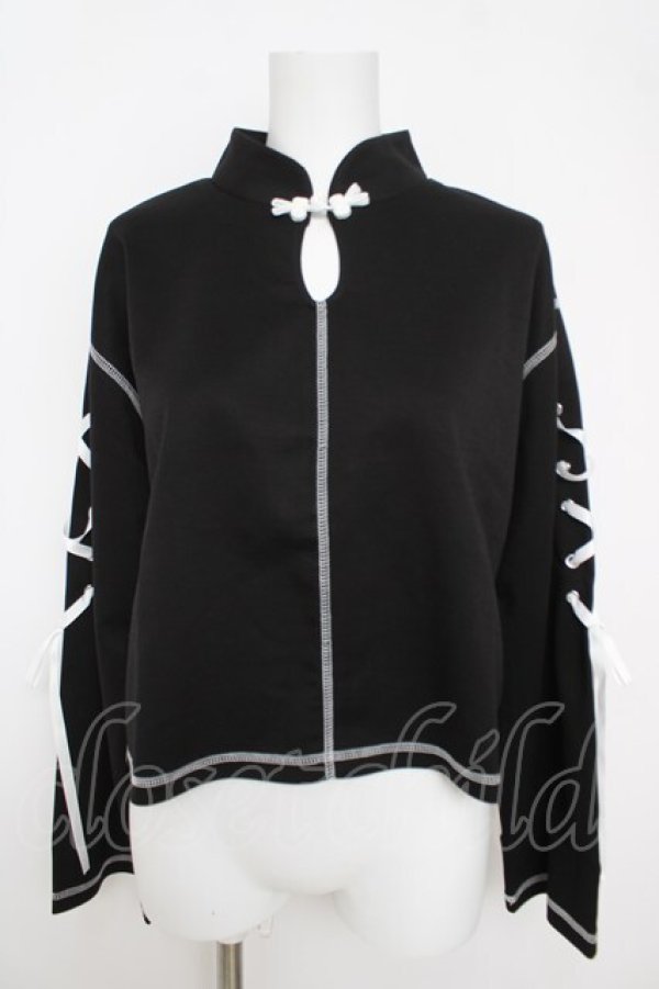 画像1: axes femme POETIQUE / オリエンタルカットプルオーバー  黒 Y-26-03-24-048-AX-TO-SZ-ZY (1)