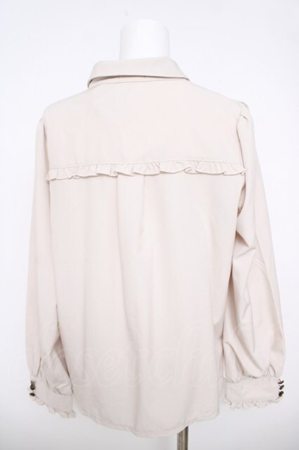 画像2: axes femme / リボンタイ付プチフリルブラウス  生成り Y-26-03-24-049-AX-BL-SZ-ZY (2)
