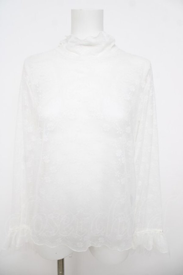 画像1: axes femme / 花レースフレアシアーインナー F 白 Y-26-03-24-052-AX-TO-SZ-ZY (1)