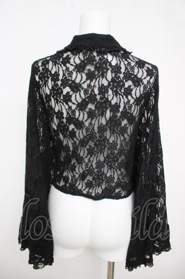 画像2: axes femme / チェーン付き総レースボレロ F 黒 Y-26-03-24-054-AX-TO-SZ-ZY (2)