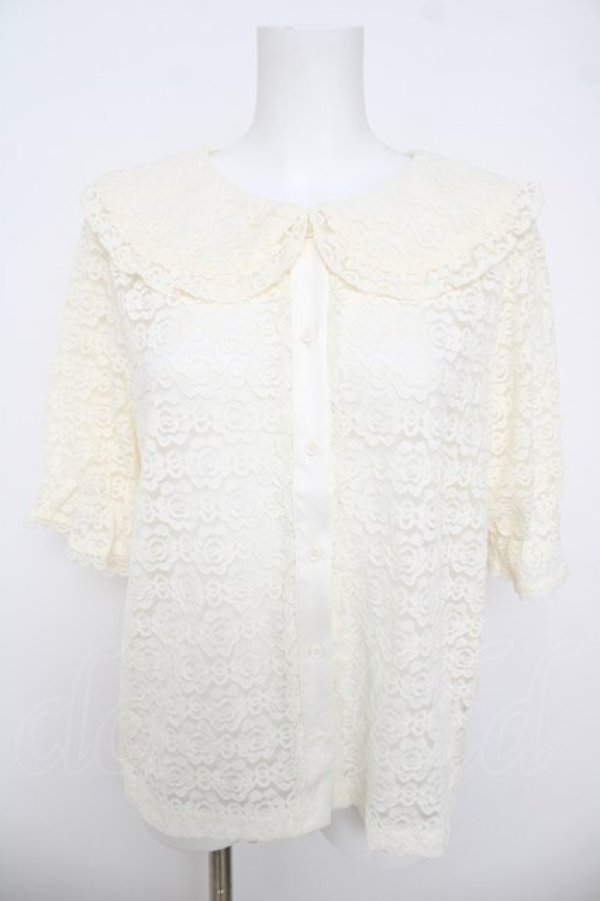 画像1: m petit by misako / AOKレースブラウス L 淡薄橙 Y-26-03-24-056-LO-BL-SZ-ZY (1)