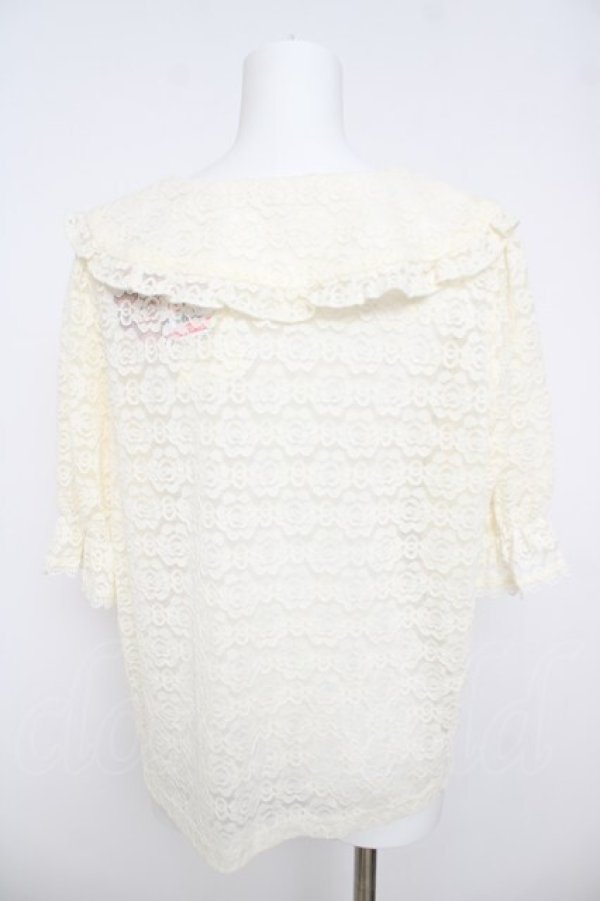 画像2: m petit by misako / AOKレースブラウス L 淡薄橙 Y-26-03-24-056-LO-BL-SZ-ZY (2)