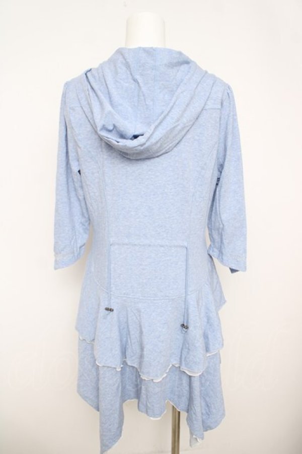 画像2: Rozen Kavalier / ZIPフード刺繍入りカーディガン  ブルー Y-26-03-24-062-OO-TO-SZ-ZY (2)