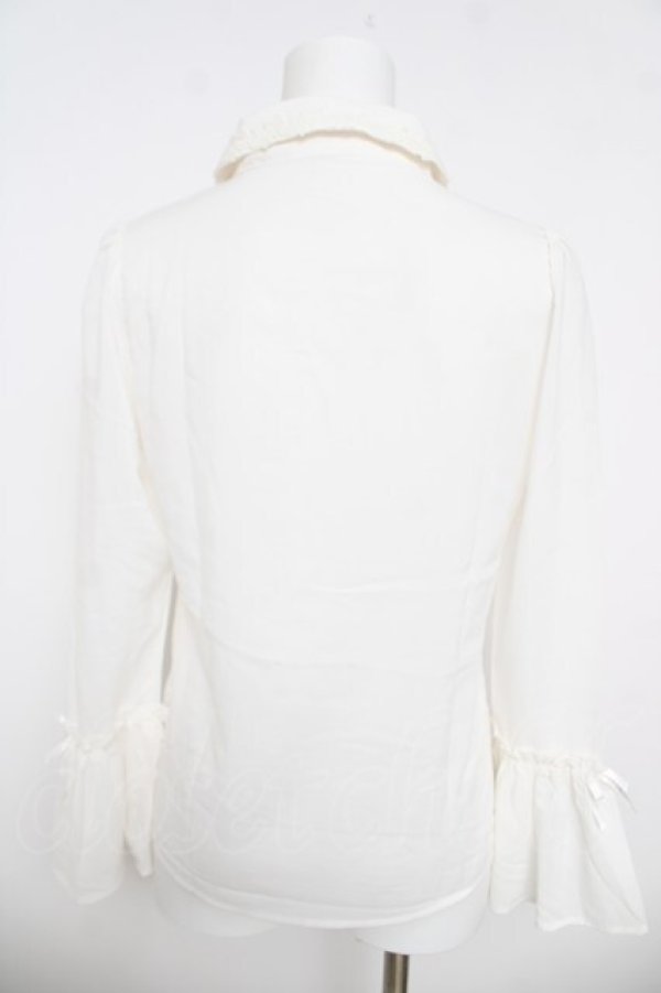 画像2: Secret Honey / ハートフリルブラウス  白 Y-26-03-24-064-CA-BL-AS-ZY (2)