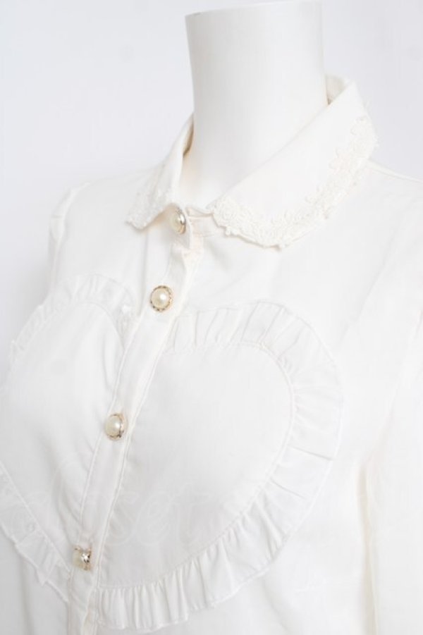 画像3: Secret Honey / ハートフリルブラウス  白 Y-26-03-24-064-CA-BL-AS-ZY (3)