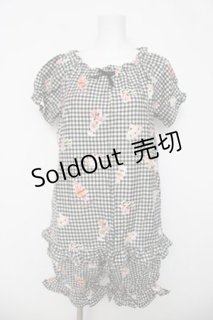 画像: Innocent World / スウィートルームウェアー(ドルチェ柄)  黒 Y-26-03-24-065-IW-OP-SZ-ZY