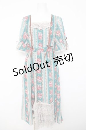 画像: axes femme / カントリーローズワンピース  グリーン Y-26-03-24-070-AX-OP-SZ-ZY