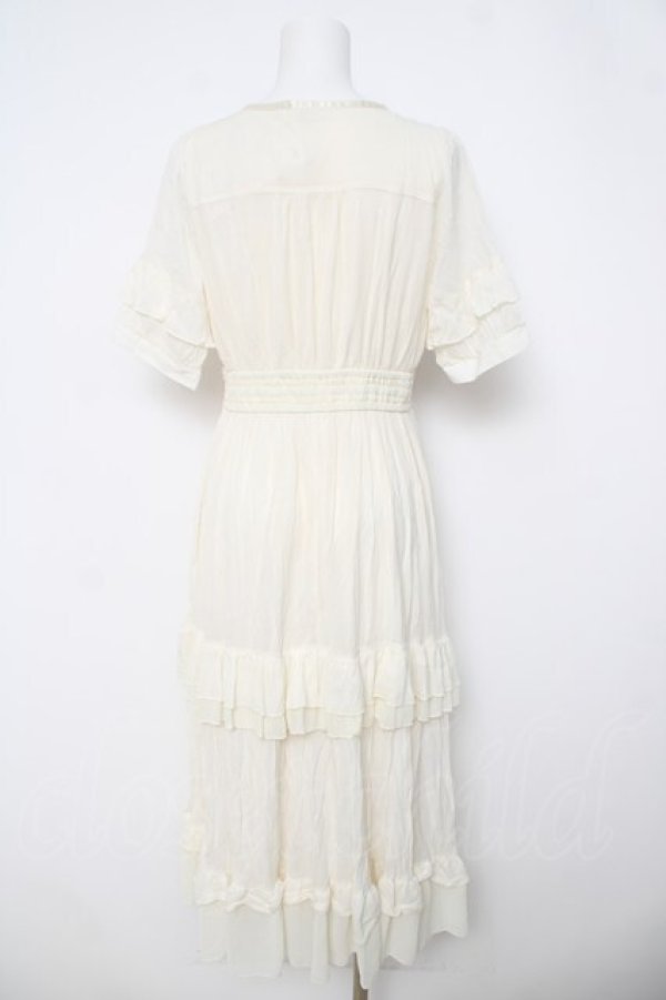 画像2: axes femme / レースラインティアードワンピース F 生成り Y-26-03-24-071-AX-OP-SZ-ZY (2)