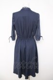 画像2: axes femme POETIQUE / 袖レースワンピース M 紺 Y-26-03-24-072-AX-OP-SZ-ZY (2)