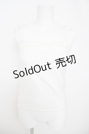 画像: LIZ LISA / オーガンジーリボンキャミソール 0 オフ白 Y-26-03-24-009-LO-TO-SZ-ZY