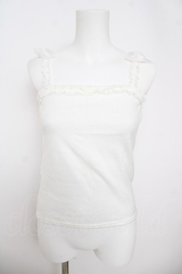 画像1: LIZ LISA / オーガンジーリボンキャミソール 0 オフ白 Y-26-03-24-009-LO-TO-SZ-ZY (1)