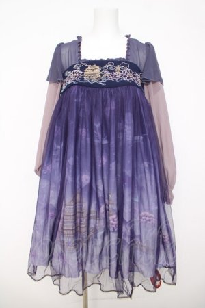 画像: Doll Paradise / 夜桜宮廷中華ワンピース  パープル Y-26-03-24-075-LO-OP-SZ-ZY