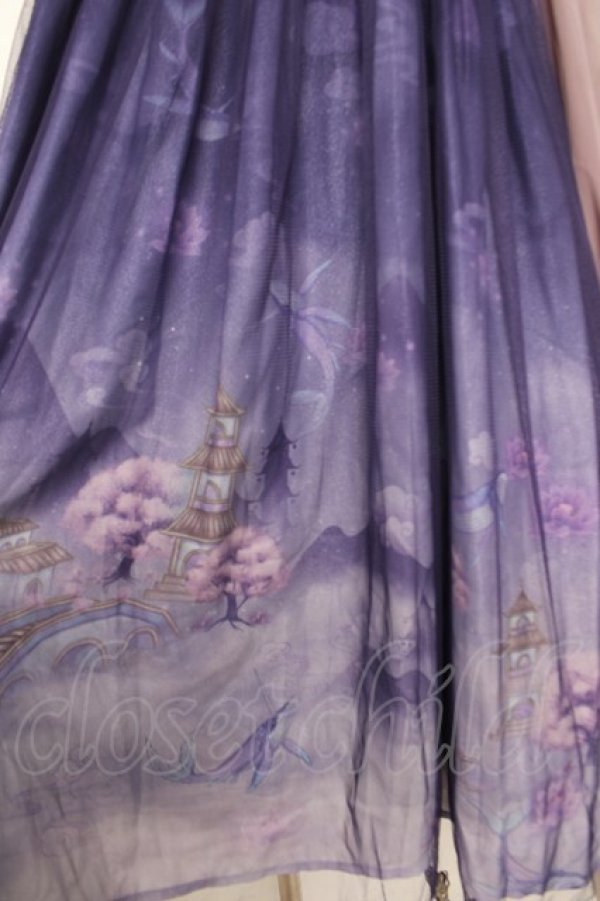 画像3: Doll Paradise / 夜桜宮廷中華ワンピース  パープル Y-26-03-24-075-LO-OP-SZ-ZY (3)