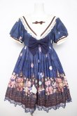 画像1: Doll Paradise / ベアプリントセーラーワンピースセット  紺 Y-26-03-24-077-LO-OP-SZ-ZY (1)